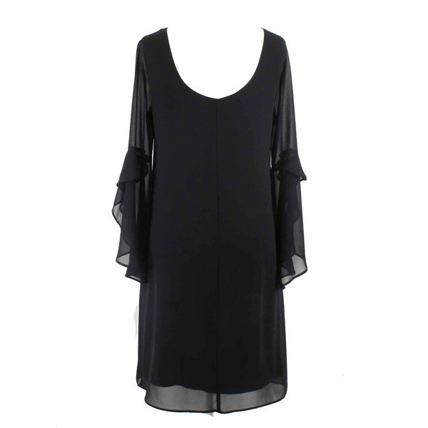Thalia Sodi Sz XS Black Lined Flowy 100% Polyester Knee Length Dress