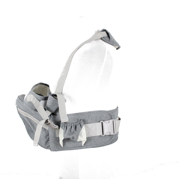 Gabesy Gray Cream Waist Seat With Storage Space Baby Carrier