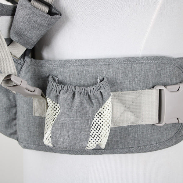 Gabesy Gray Cream Waist Seat With Storage Space Baby Carrier