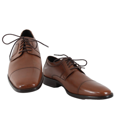 Johnston Murphy Sz 8.5 M Brown Cushioned Leather Upper / Inner Laced Oxford Shoe
