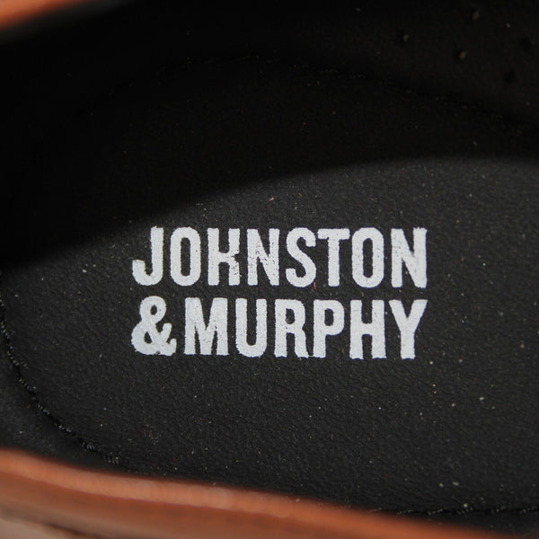 Johnston Murphy Sz 8.5 M Brown Cushioned Leather Upper / Inner Laced Oxford Shoe