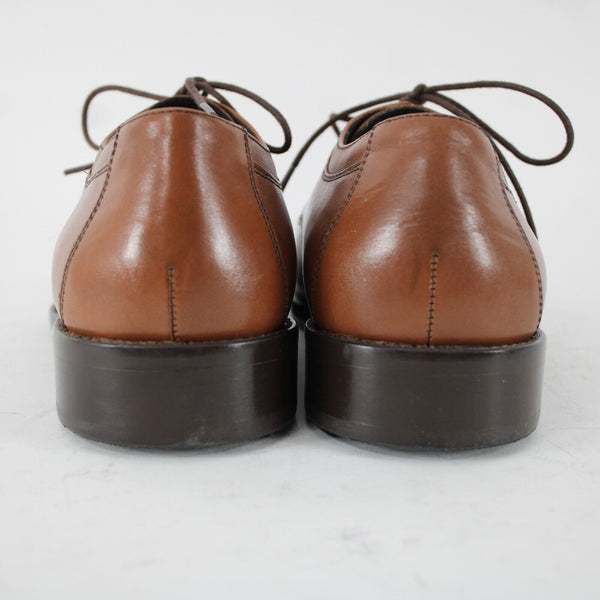 Johnston Murphy Sz 8.5 M Brown Cushioned Leather Upper / Inner Laced Oxford Shoe