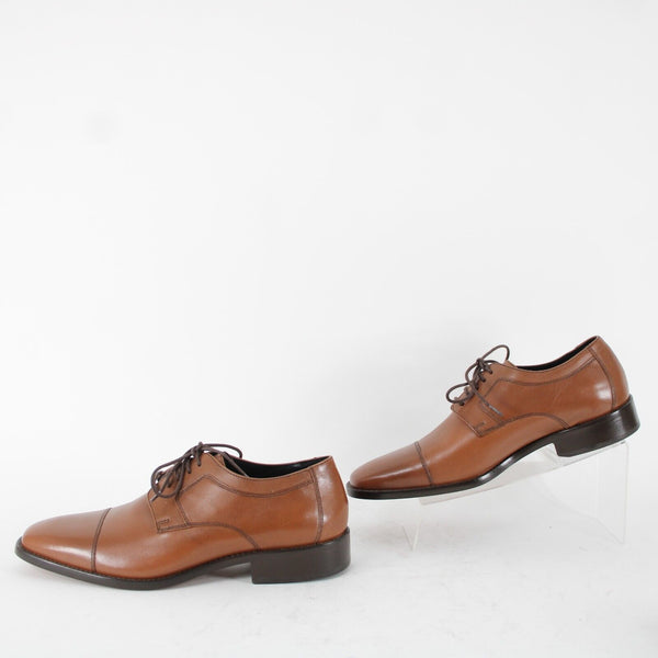 Johnston Murphy Sz 8.5 M Brown Cushioned Leather Upper / Inner Laced Oxford Shoe