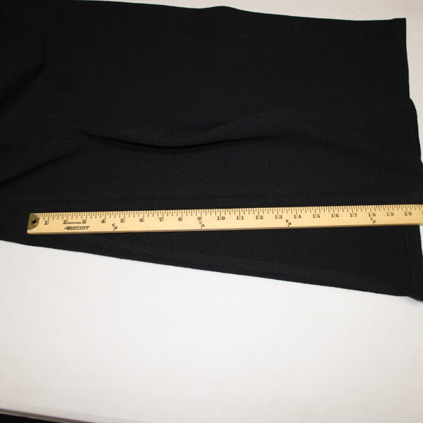 St John Basics Sz 6 Black Santana Knit Long Black Side Slit Maxi Skirt