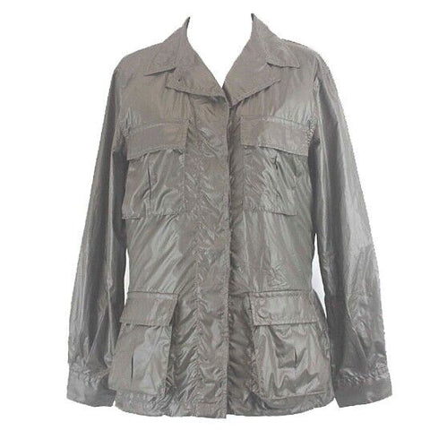 COACH NEW Sz S Taupe Brown Leather Trim Removable Vest Lined Polyester Jacket