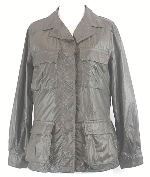 COACH NEW Sz S Taupe Brown Leather Trim Removable Vest Lined Polyester Jacket