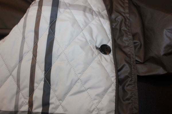 COACH NEW Sz S Taupe Brown Leather Trim Removable Vest Lined Polyester Jacket