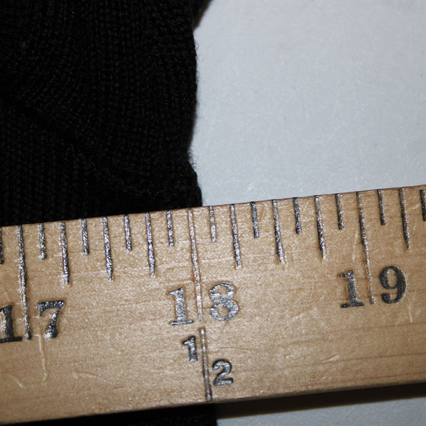 Eileen Fisher Sz XS Black Turtle Neck Asymm Long Sleeve 100% Merino Wool Sweater