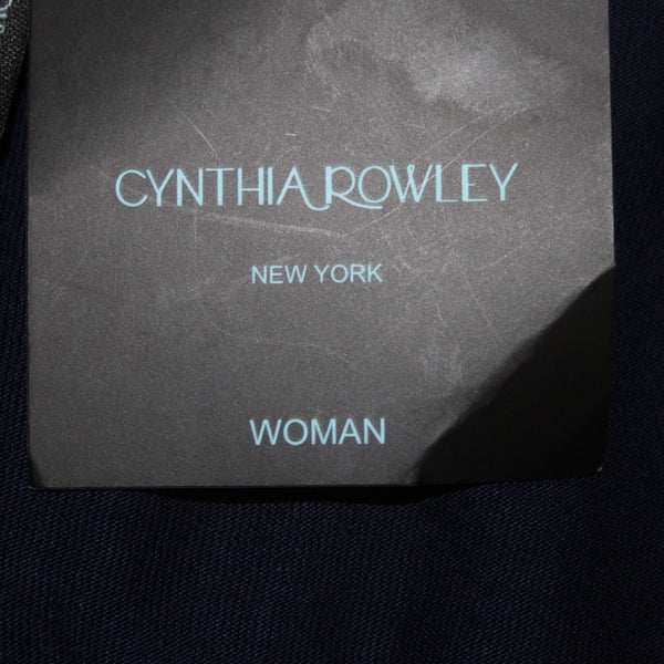 Cynthia Rowley Top NEW Sz 2X Navy Blue Round Neck 3/4 Sleeve 100% Rayon Top