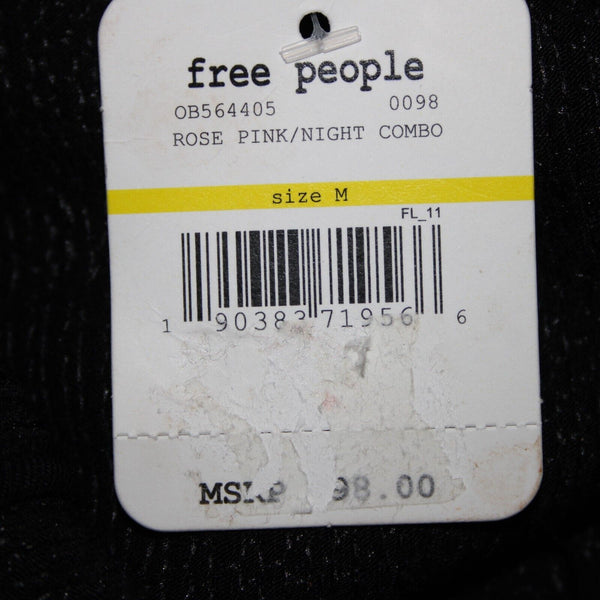 Free People NEW $98 Sz M Rose Pink Night Combo Sequin Rayon Spandex Dress