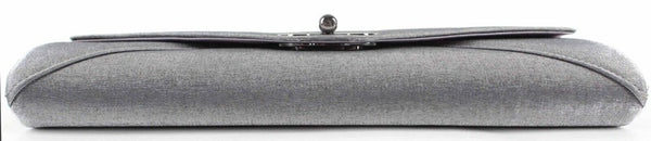 Sondra Roberts 11 x 5 x 1.25 Gray Silver Shimmer Clutch to Shoulder Purse
