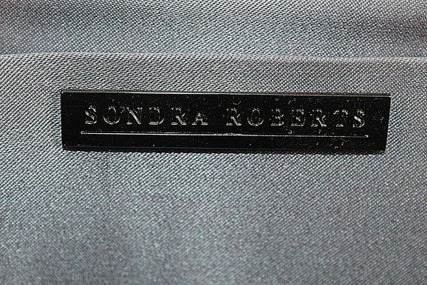 Sondra Roberts 11 x 5 x 1.25 Gray Silver Shimmer Clutch to Shoulder Purse