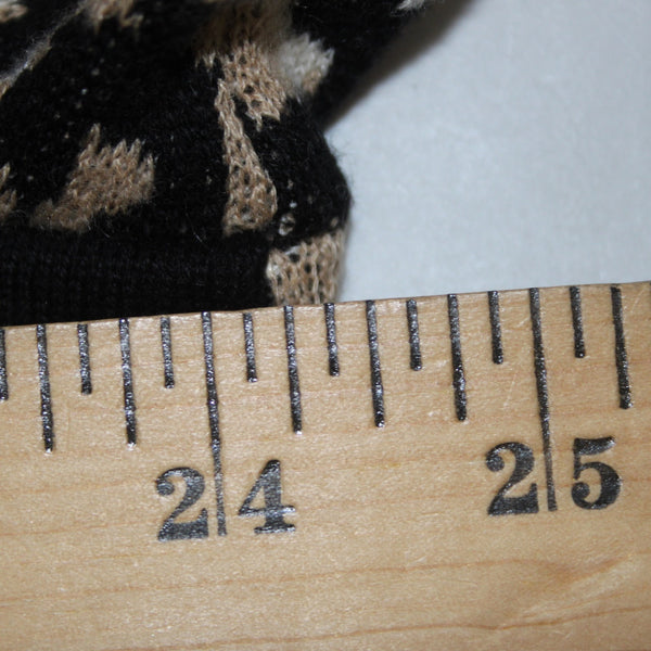 Chicos Sweater NEW $119 Sz 4 Brown Black Animal Print  Knit Tunic Cotton Sweater