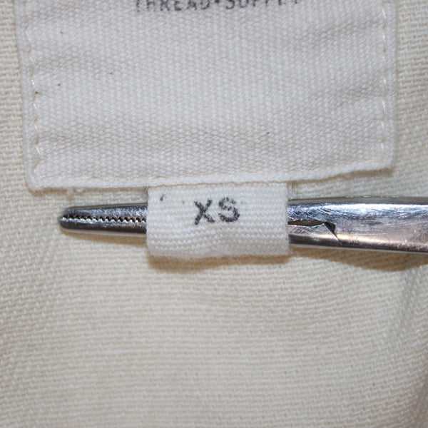 Thread Supply Jacket Sz XS Yellow Denim Collared Button Down 100% Cotton Jacket