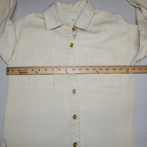 Thread Supply Jacket Sz XS Yellow Denim Collared Button Down 100% Cotton Jacket