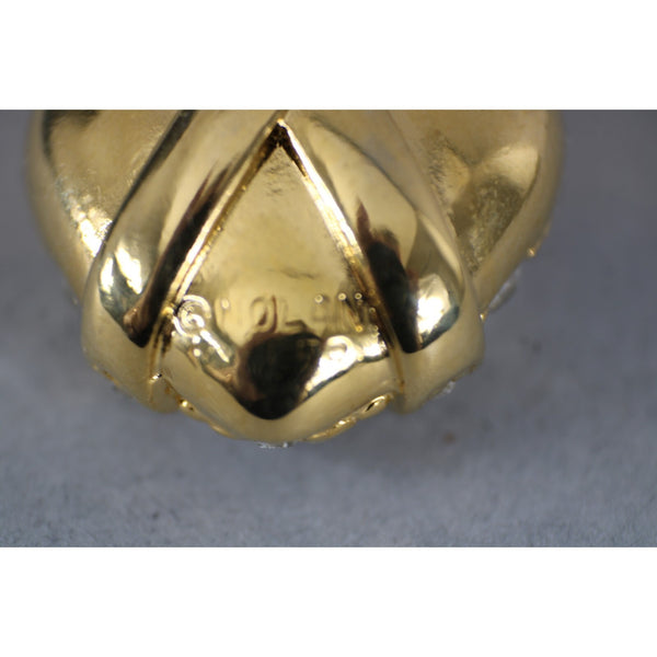 Nolan Miller Goldtone Cubic Zirconia Pave Heart X Pendant