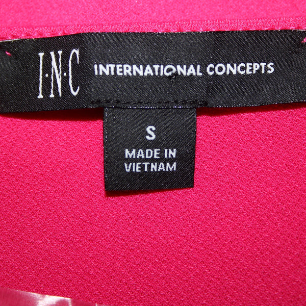 INC NEW $50 Rtw Inc Party Sz S Pink Peacock Bronze Hardware Poly Spandex Top