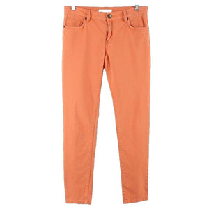 BCBGeneration Jasper Sz 27 x 29 Orange Cotton Blend Straight Leg Pant