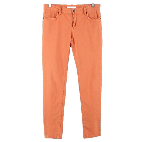 BCBGeneration Jasper Sz 27 x 29 Orange Cotton Blend Straight Leg Pant