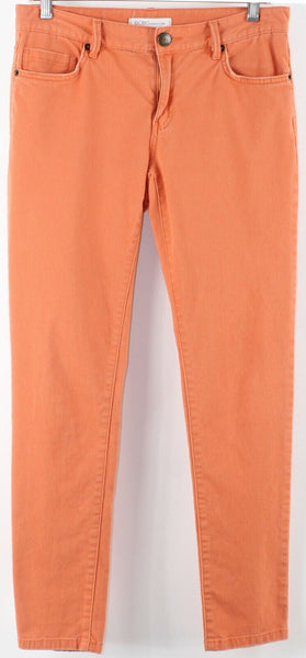 BCBGeneration Jasper Sz 27 x 29 Orange Cotton Blend Straight Leg Pant