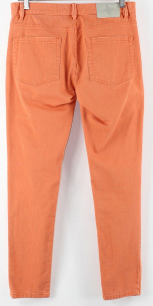 BCBGeneration Jasper Sz 27 x 29 Orange Cotton Blend Straight Leg Pant