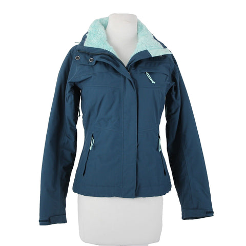 The North Face Sz XS Blue Pockets Hooded 100% Nylon Polyester Jacket