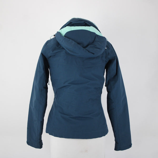 The North Face Sz XS Blue Pockets Hooded 100% Nylon Polyester Jacket