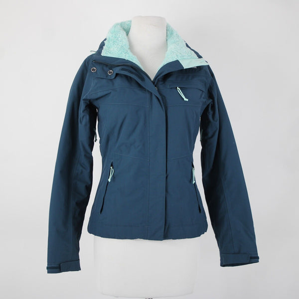 The North Face Sz XS Blue Pockets Hooded 100% Nylon Polyester Jacket