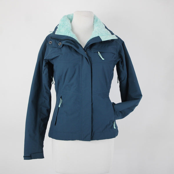 The North Face Sz XS Blue Pockets Hooded 100% Nylon Polyester Jacket