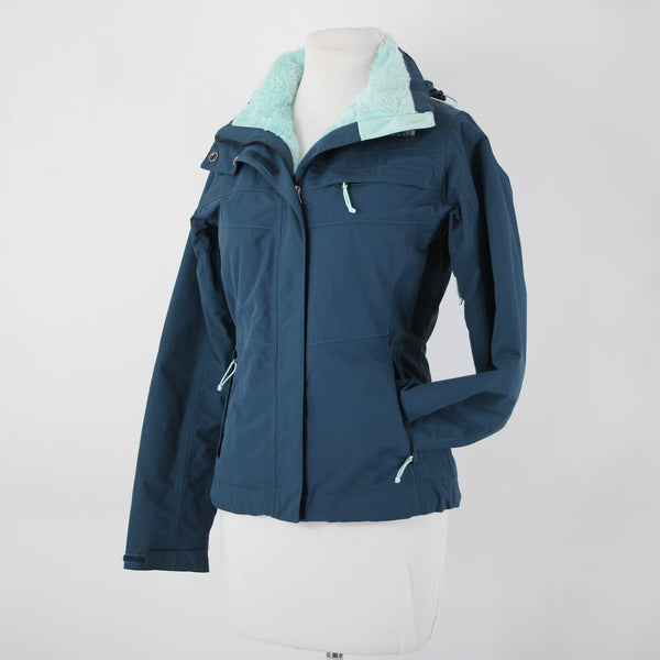 The North Face Sz XS Blue Pockets Hooded 100% Nylon Polyester Jacket