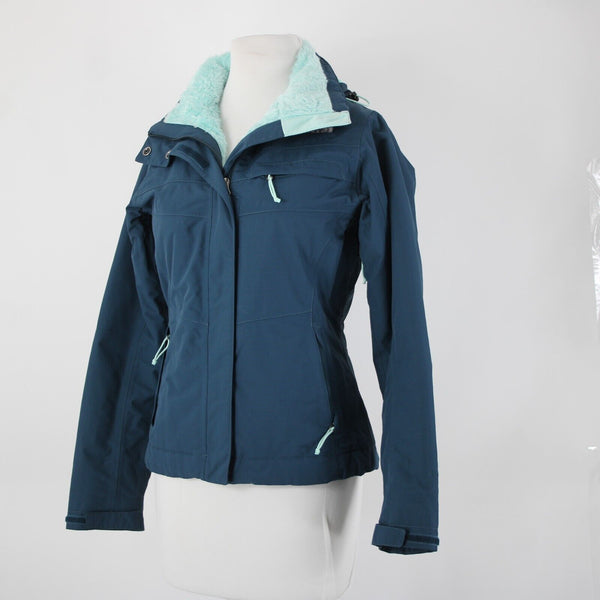 The North Face Sz XS Blue Pockets Hooded 100% Nylon Polyester Jacket