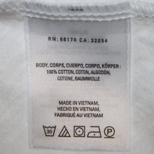 9-h15 STCL NEW $58 Sz S Ivory White Round Neck 1/4 Button Hi Low 100% Cotton Top