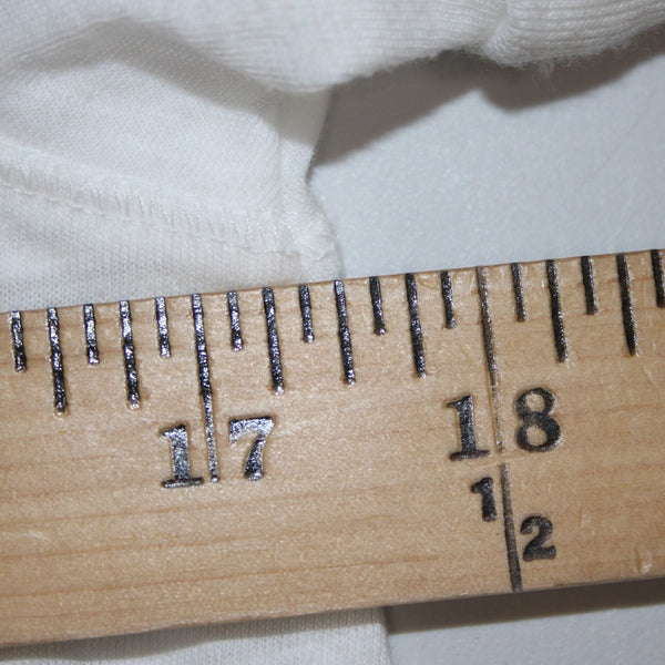 9-h15 STCL NEW $58 Sz S Ivory White Round Neck 1/4 Button Hi Low 100% Cotton Top
