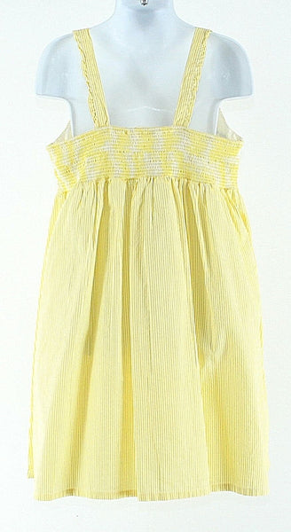 Beebay Sz 7 Yellow Blue Pink Multi Embroidered 100% Cotton Girls Dress
