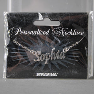SOPHIA NEW Name Silvertone Rhinestone 14.5" w 4.5" Multi Ring Ext Necklace