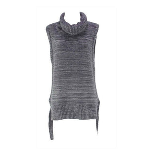 Banana Republic Sz M Heather Gray Cowl Neck Sleeveless Hi Way Low Knit Top