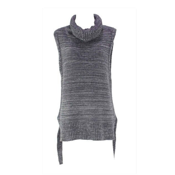 Banana Republic Sz M Heather Gray Cowl Neck Sleeveless Hi Way Low Knit Top