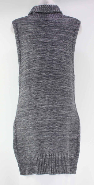 Banana Republic Sz M Heather Gray Cowl Neck Sleeveless Hi Way Low Knit Top