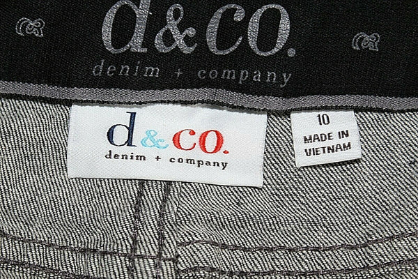 Denim & Co 10 x 30.5 Charcoal Cotton Spandex Nylon Jeans