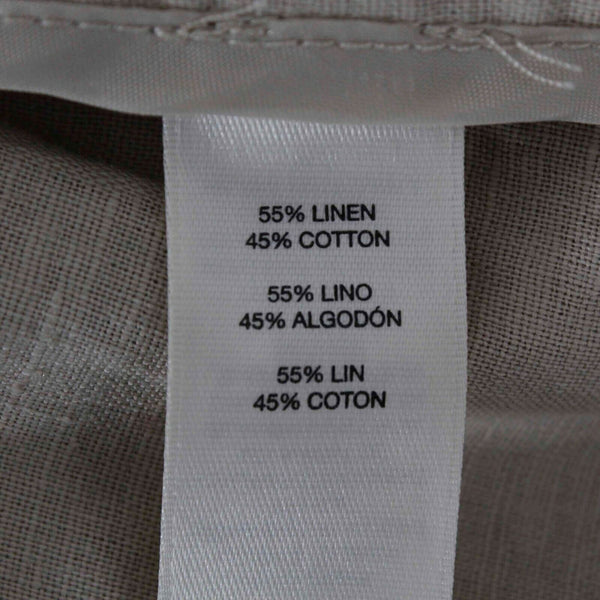 Chicos Sz 0 Tan Gold Shimmer Collared Pockets Linen Cotton Vest