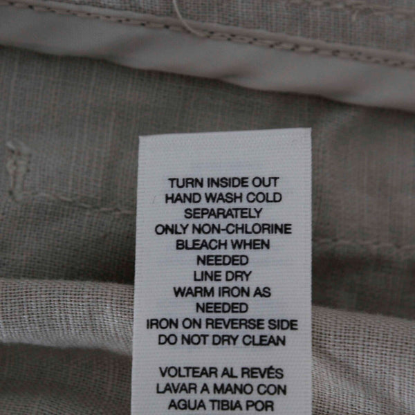 Chicos Sz 0 Tan Gold Shimmer Collared Pockets Linen Cotton Vest