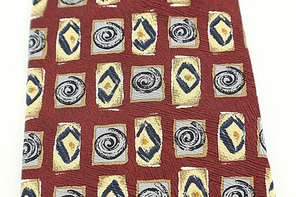 Ferrell Reed for Nordstrom 60" x 3.75" Burgundy Gold Multi 100% Silk Tie