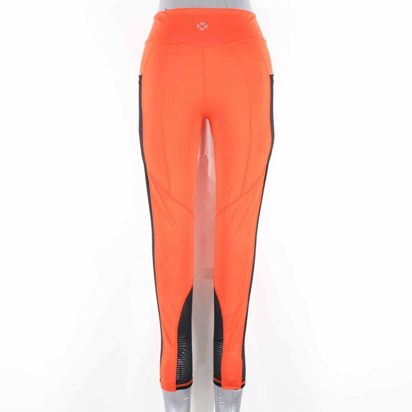 Without Wall Sz S x 26 Orange Black Sheer Inserts Poly Blend Active Pant