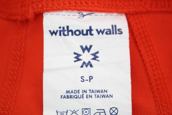 Without Wall Sz S x 26 Orange Black Sheer Inserts Poly Blend Active Pant