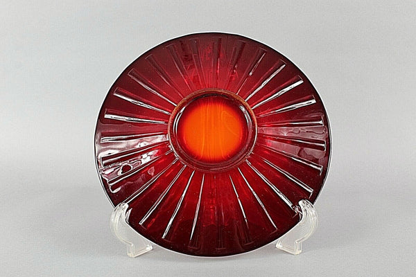 Collectible Ruby Red 9.5" Footed Serving Plate Platter