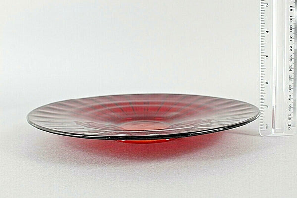Collectible Ruby Red 9.5" Footed Serving Plate Platter