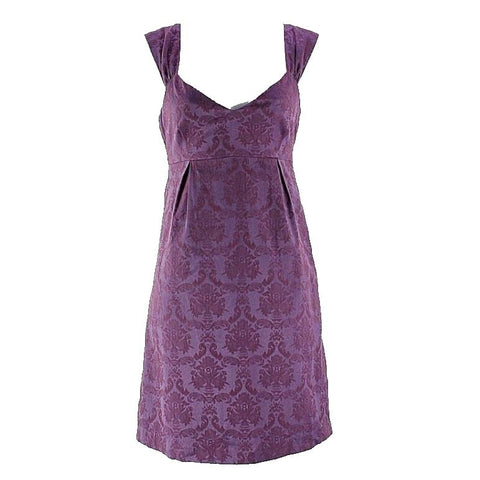 BB Dakota NEW $84 Sz 4 Purple 3" Straps Floral Imprint Dress