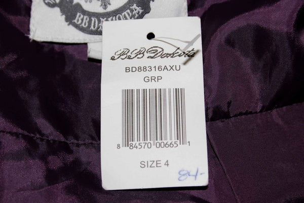 BB Dakota NEW $84 Sz 4 Purple 3" Straps Floral Imprint Dress