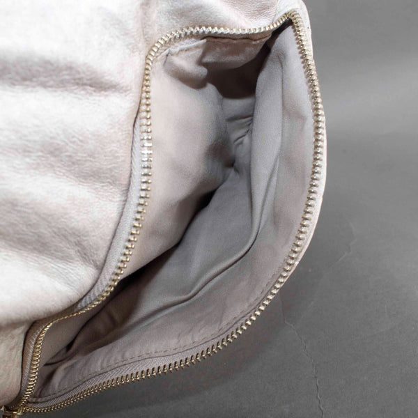 Alyssa NEW 14 X 16 X 3.5 Creamy Gold Zip Top Pockets Vegan Lead Free Soft Purse