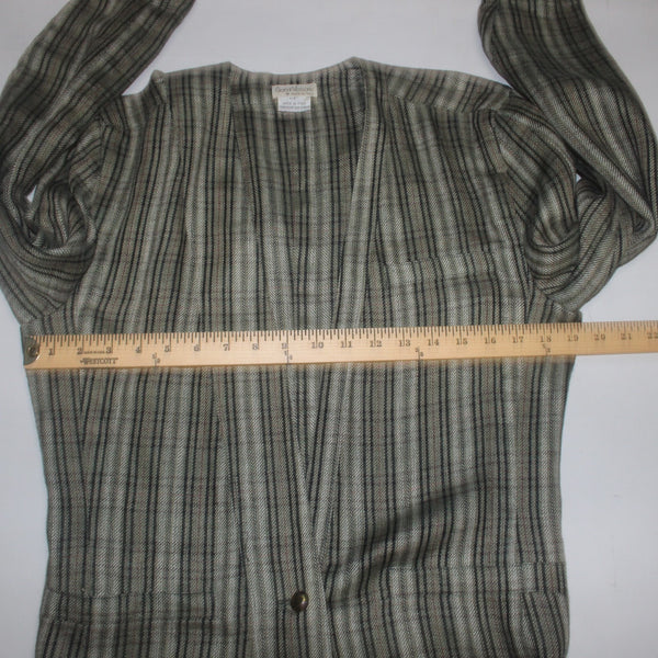 Gianni Versace Blazer Jacket Sz 42 Green Red Multicolor Faux Pockets 100% Linen